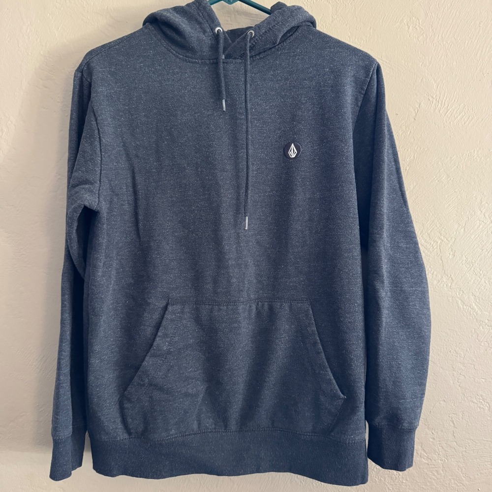 Volcom Mens A4101919 True To This Pullover Hoodie Charcoal Gray Small